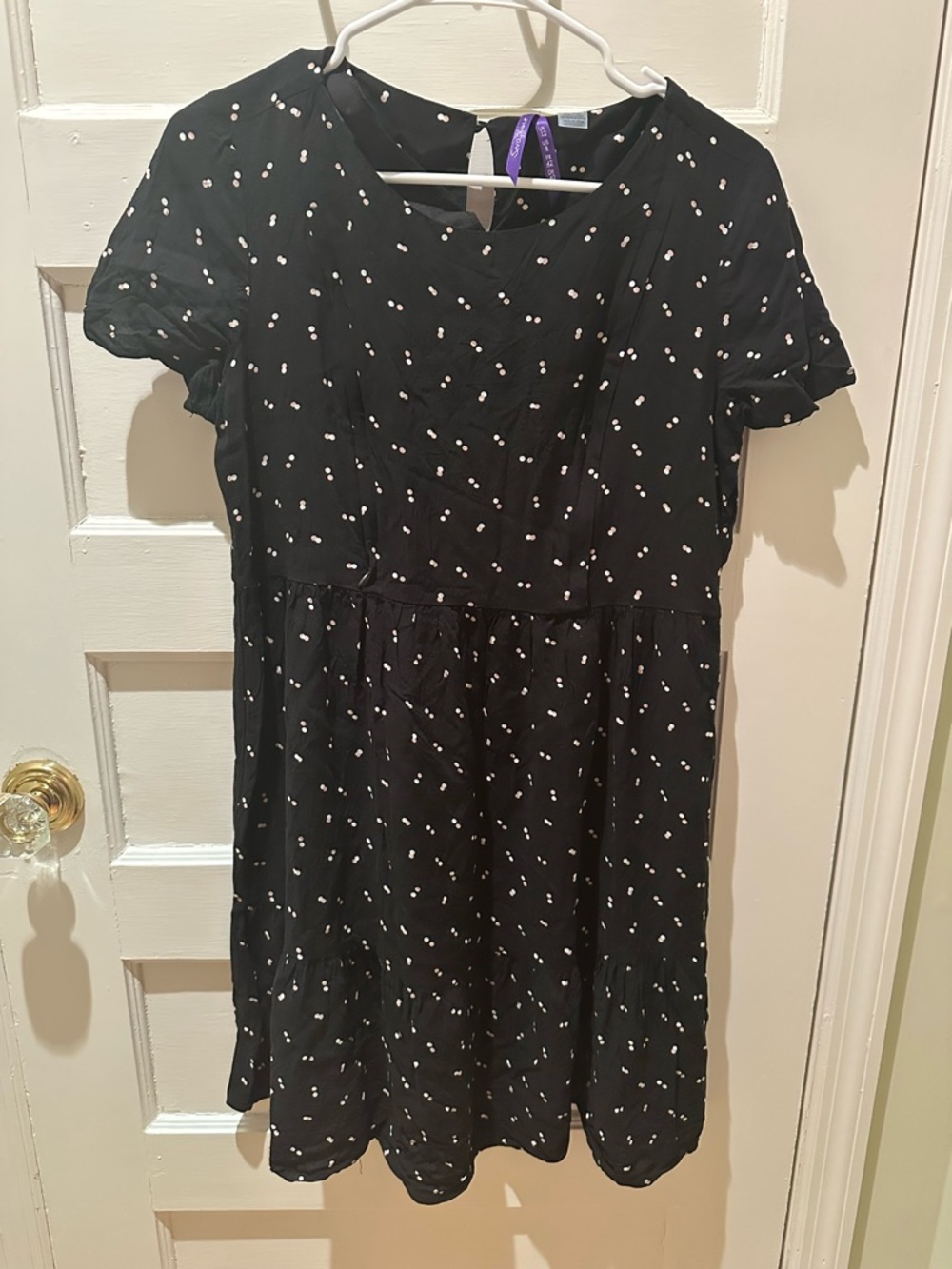 Seraphine Black Dot Maternity & Nursing Dress